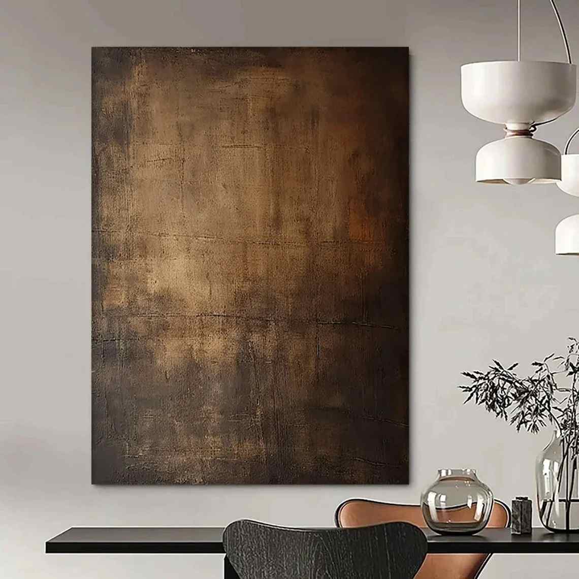 Brown_Rustic_Abstract_Industrial_Textured_Canvas_Artwork_YGY0A wall art